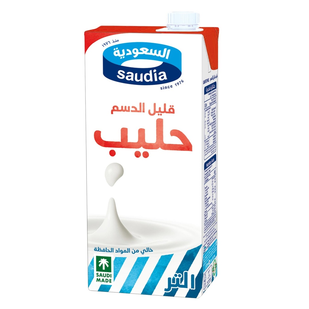 حليب قليل الدسم السعودية 1لتر - صورة 2