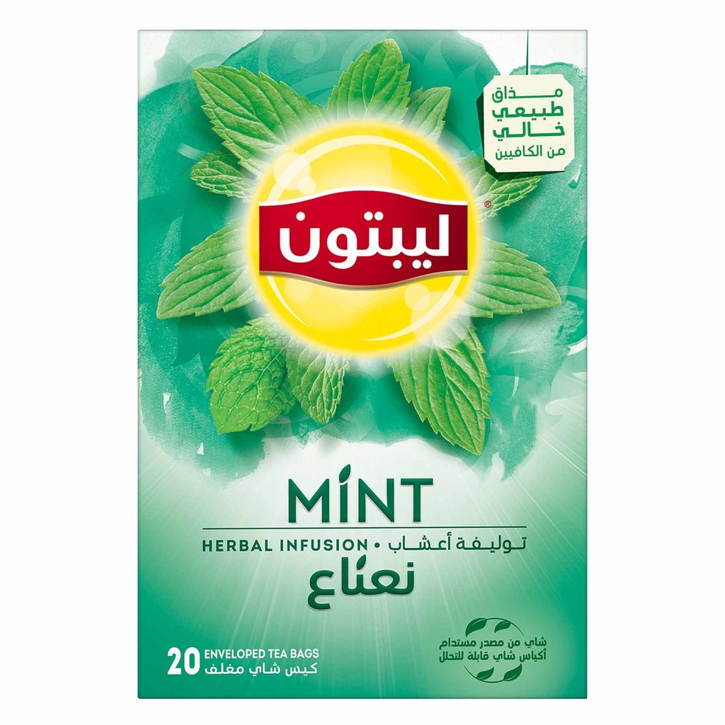 لبتون اوراق النعناع 20  كيس