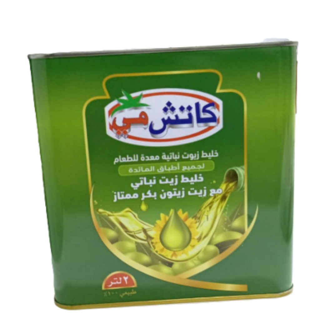خليط زيت نباتي مع زيت زيتون بكر ممتاز 2لتر كاتش مي
