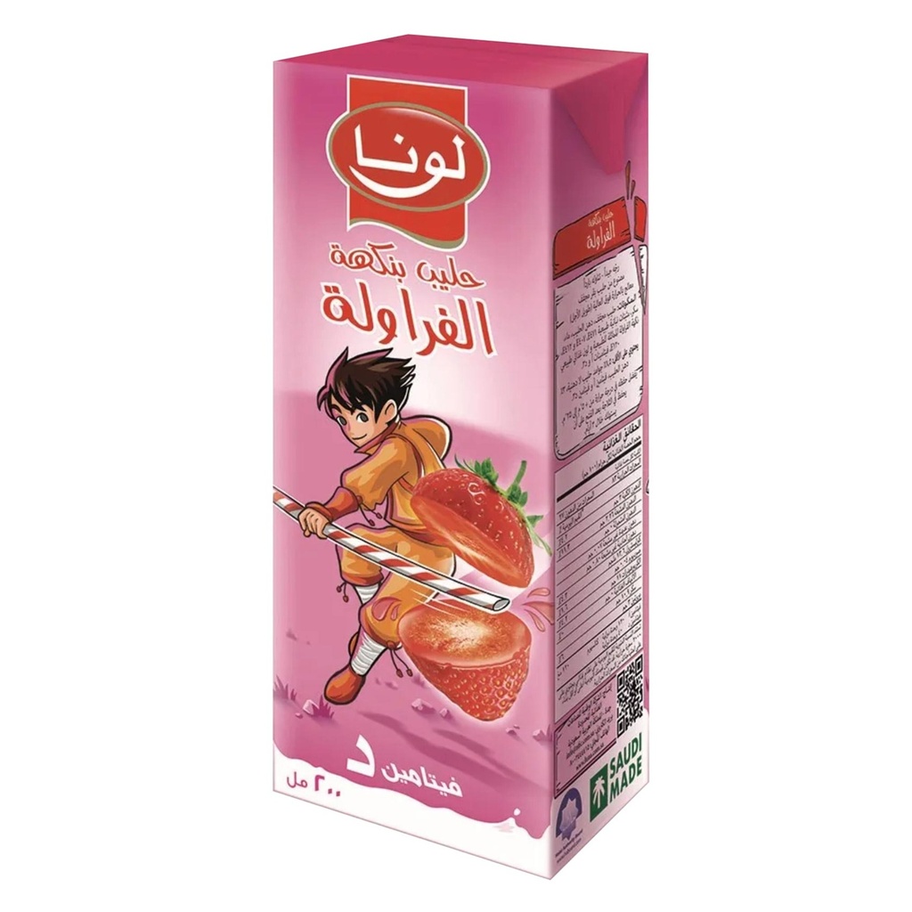لونا حليب فراولة - 200  مل