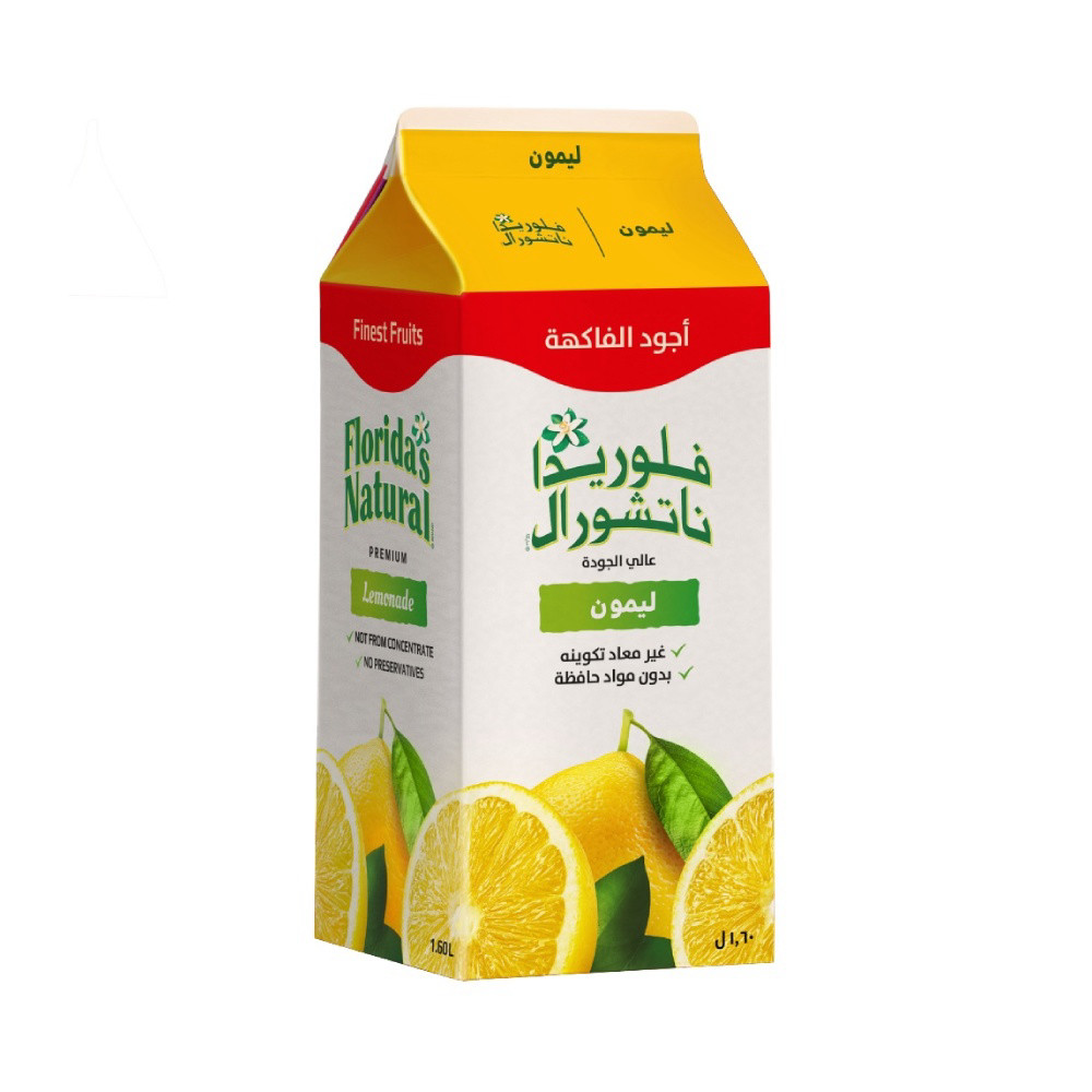 عصير فلوريدا نلتشورال ليمون 1.60 لتر - ندى