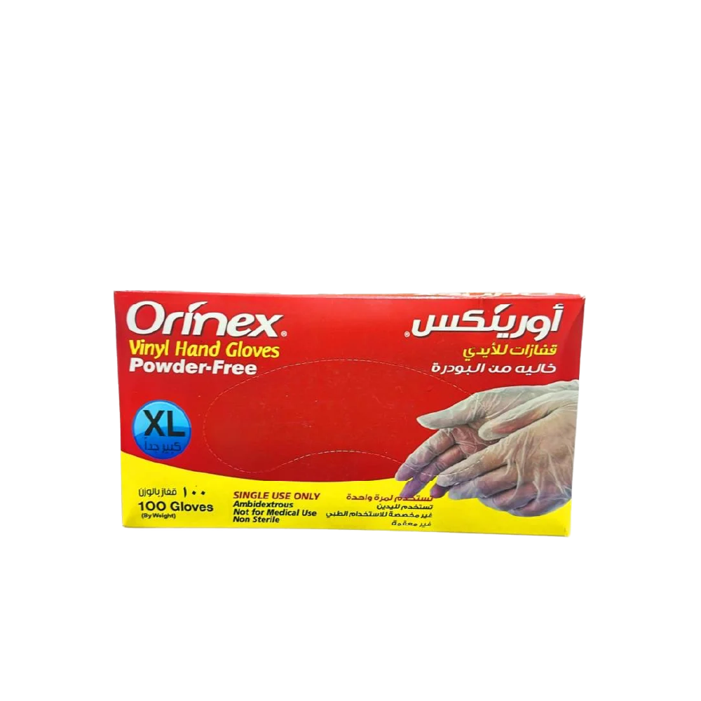 قفازات بدون بودرةكبيرجدا اورينكس100/10