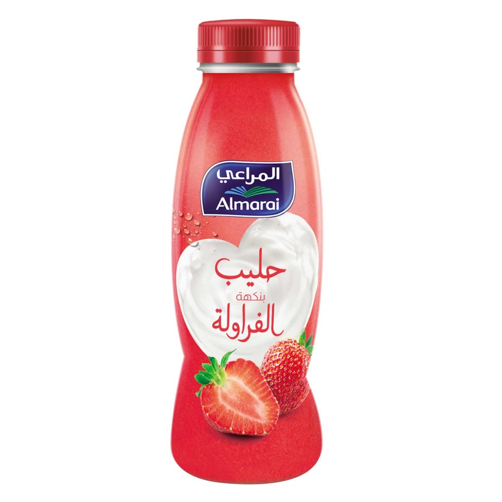 حليب بنكهة الفراولة المراعي 360مل