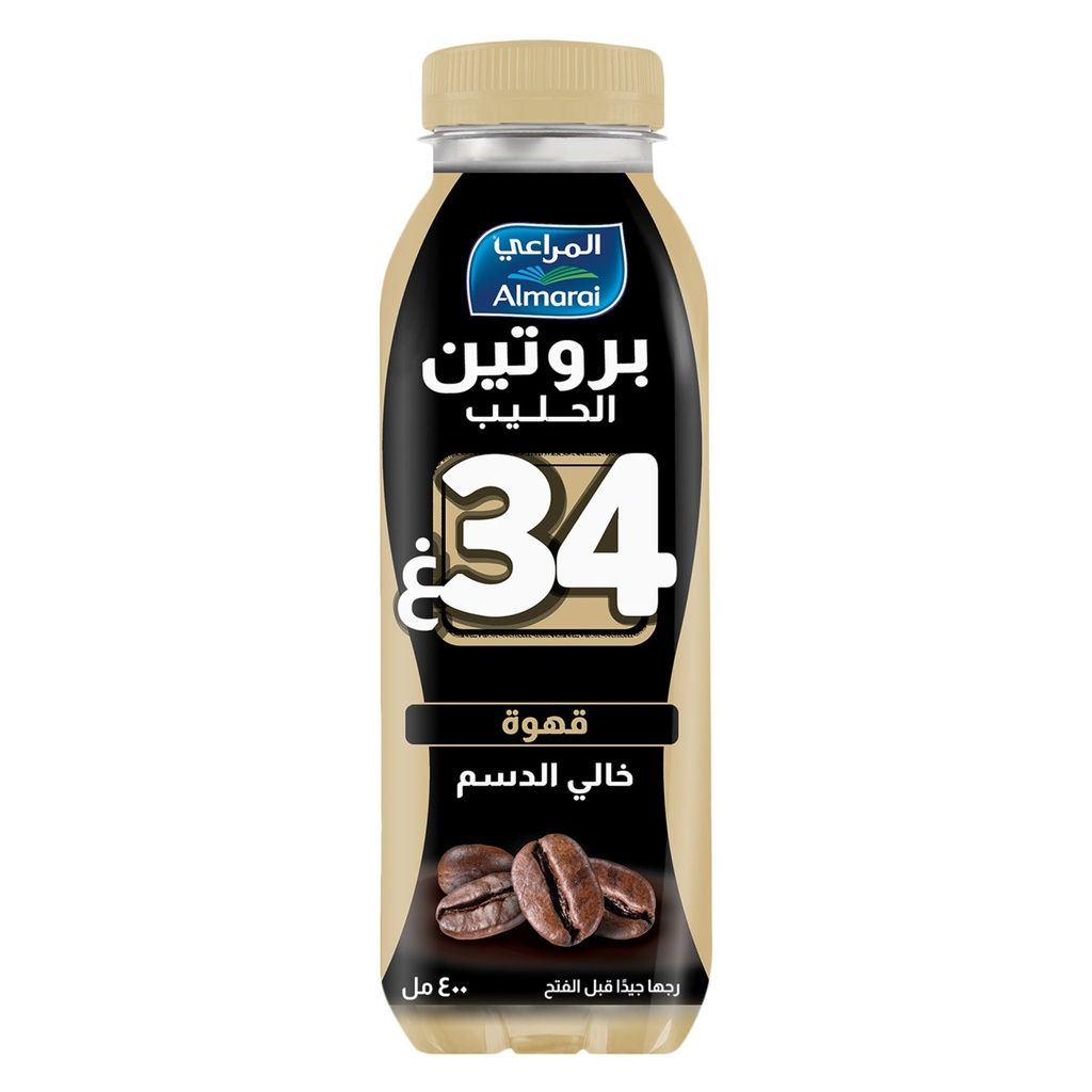 حليب بروتين قهوة خالي الدسم المراعي 400مل