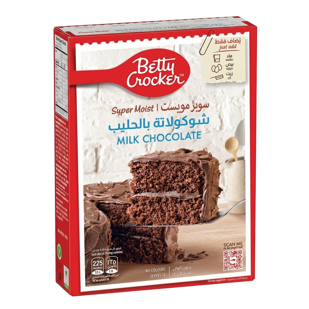 خليط كيك بيتي كروكر شكولاته بالحليب 430جم