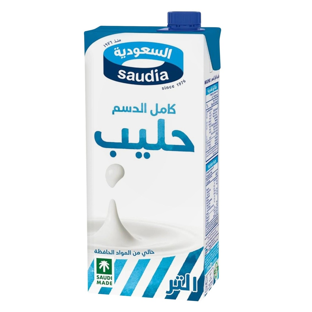 السعودية حليب كامل الدسم 1  لتر