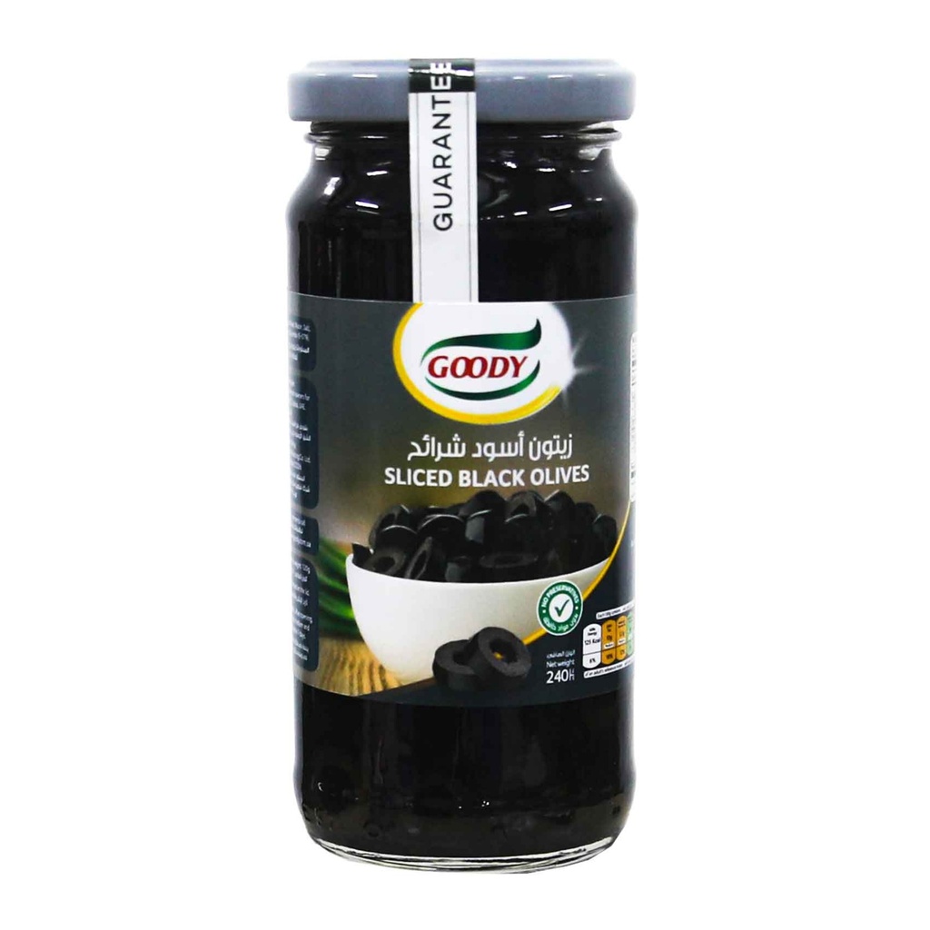 قودي زيتون اسود شرائح 240جم