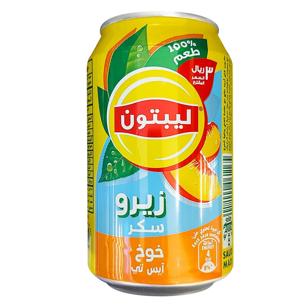 ايس تي ليبتون زيرو سكر خوخ 310مل