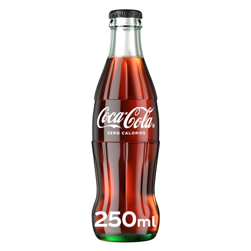 كزكاكولا زيرو 250  مل زجاج