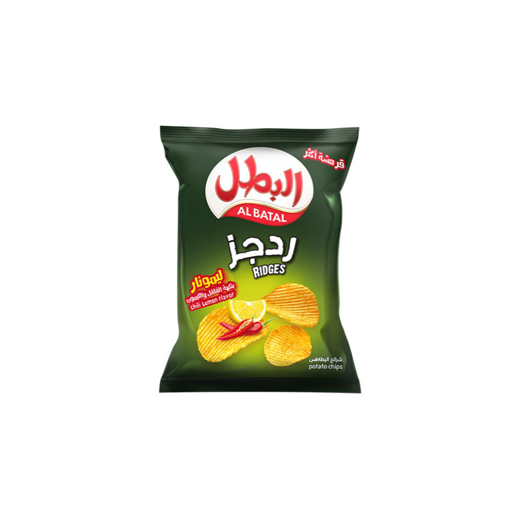 البطل بطاطس ردجز فلفل ليمون 155جم