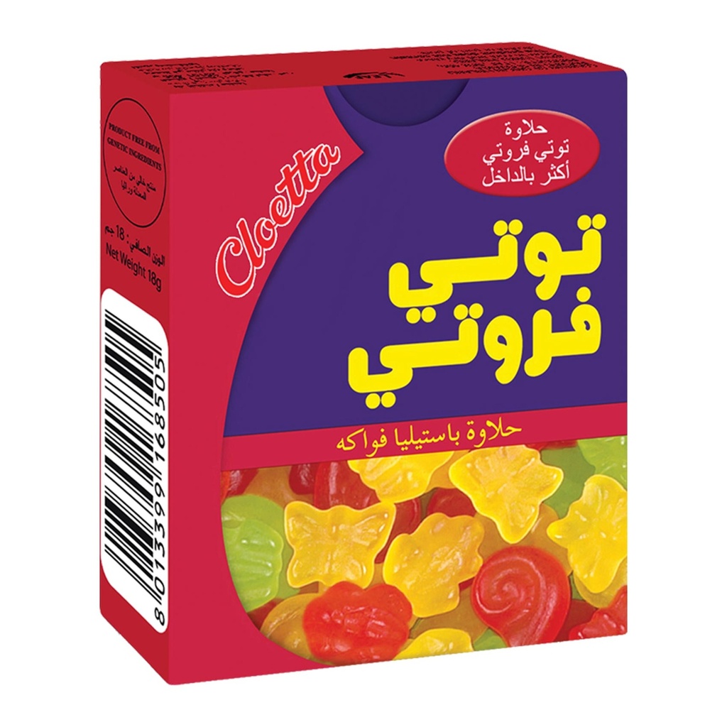 حلاوة توتي فروتي بنكهة بنكهة الفواكه 18جم