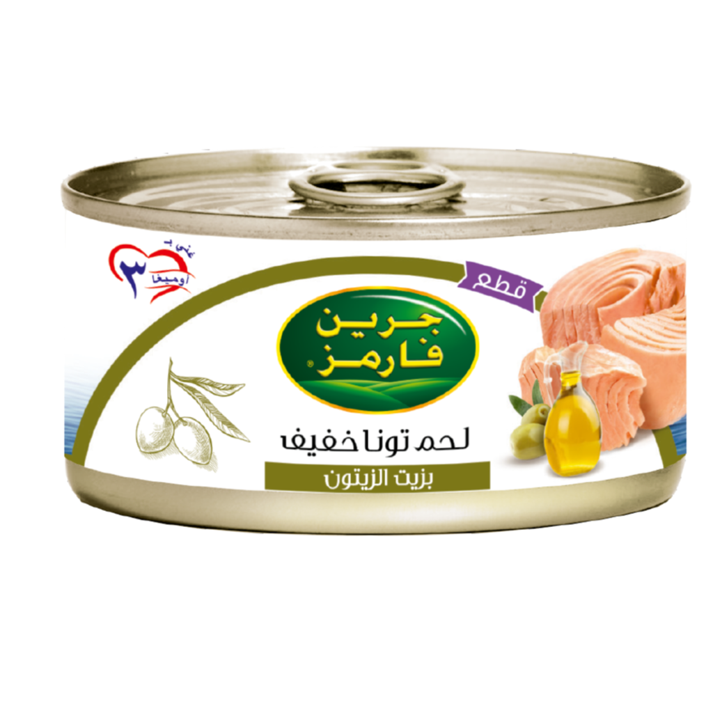جرين فارمز تونا قطع بزيت الزيتون 160جم