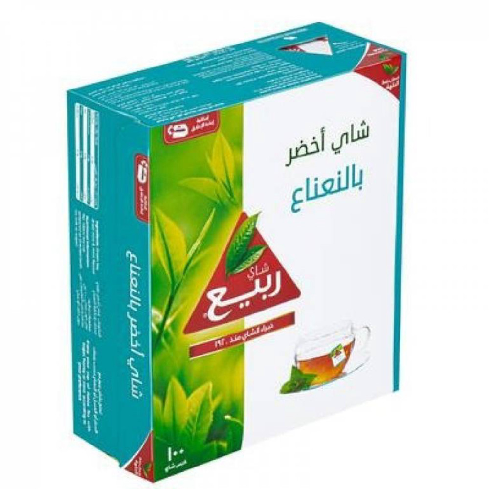 شاي ربيع الاخضر بالنعناع 100كيس