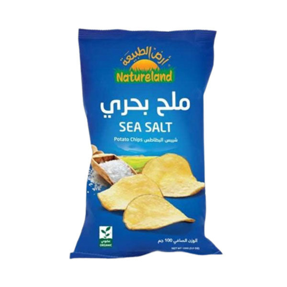 شيبس البطاطس العضوي - ملح البحر 100  جم بوناتو