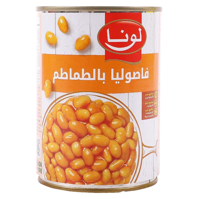 فاصوليا بالطماطم لونا 380جم