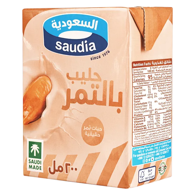 حليب السعودية بالتمر 200مل