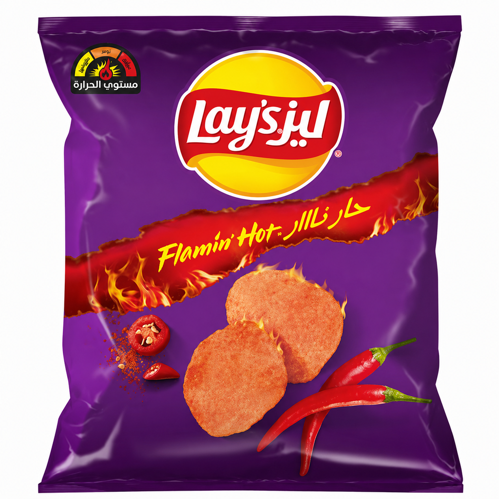 شرايح بطاطس حار نار 120  جم