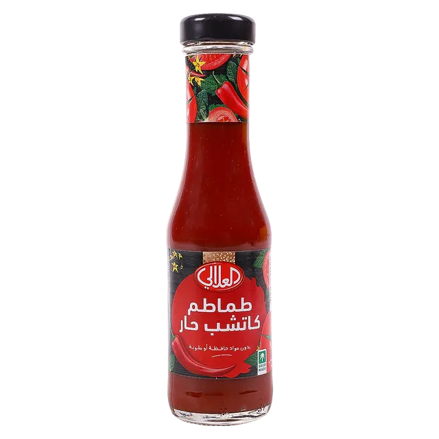 العلالي طماطم كاتشب حار قوارير 340 جم