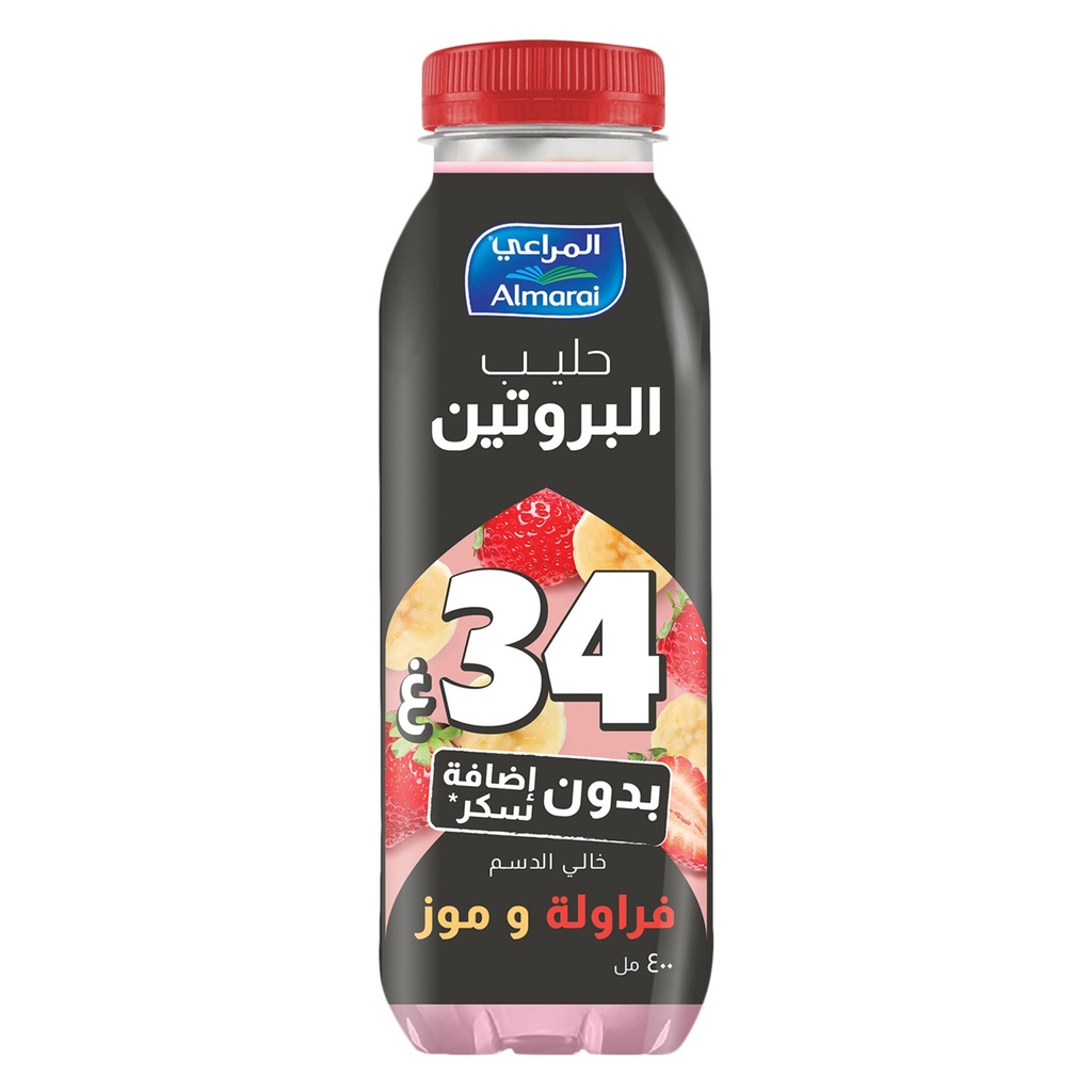حليب بروتين فراولة المراعي 400 مل