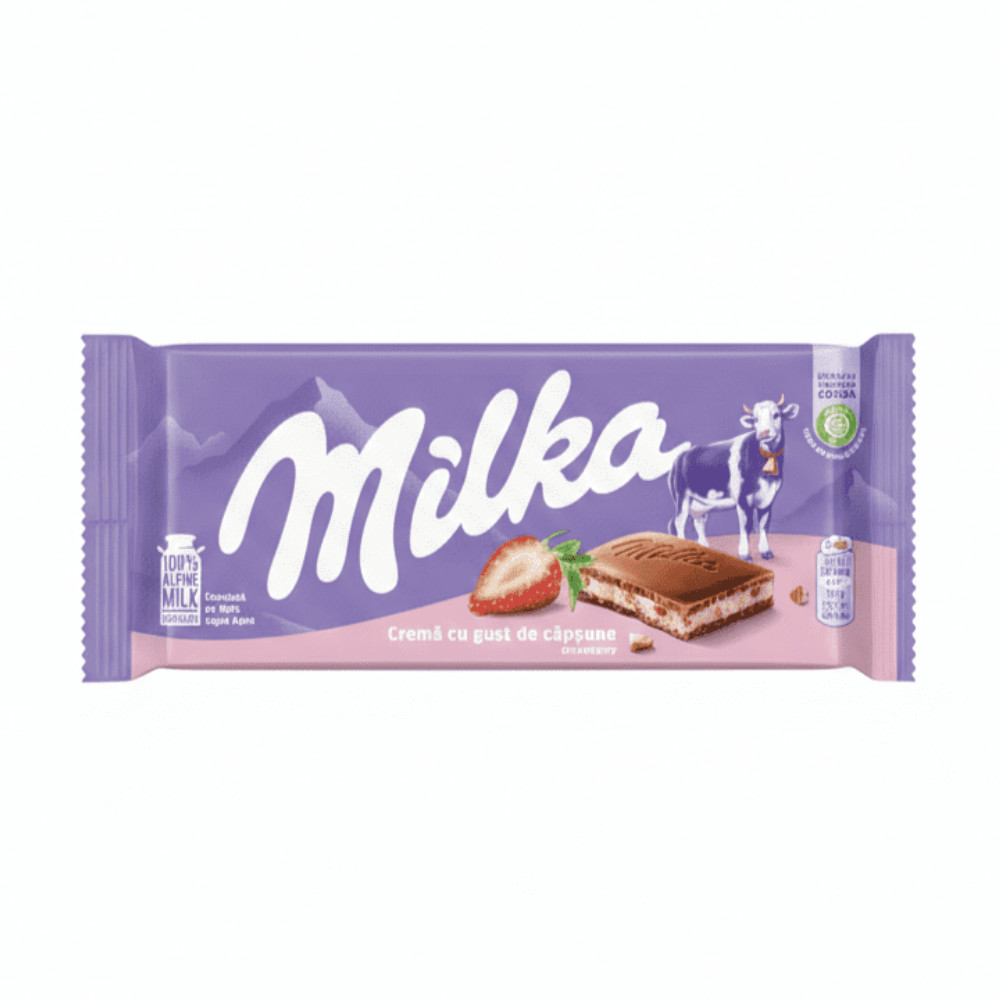 ميلكا الواح فراولة 100  غم
