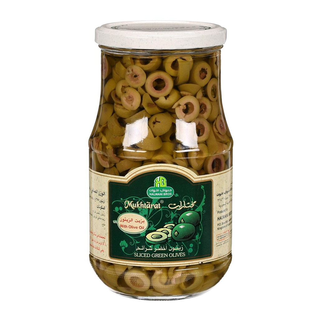 زيتون اخضر شرائح 650  جم - حلواني