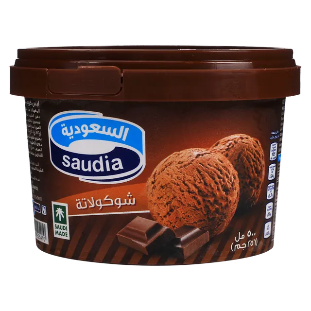 ايس كريم السعوديه شوكولاته سطل 12*500  مل