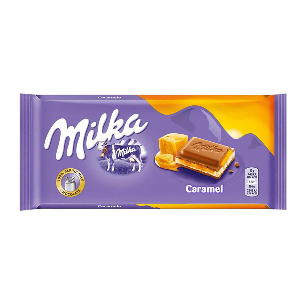 ميلكا الواح كراميل 100  غم