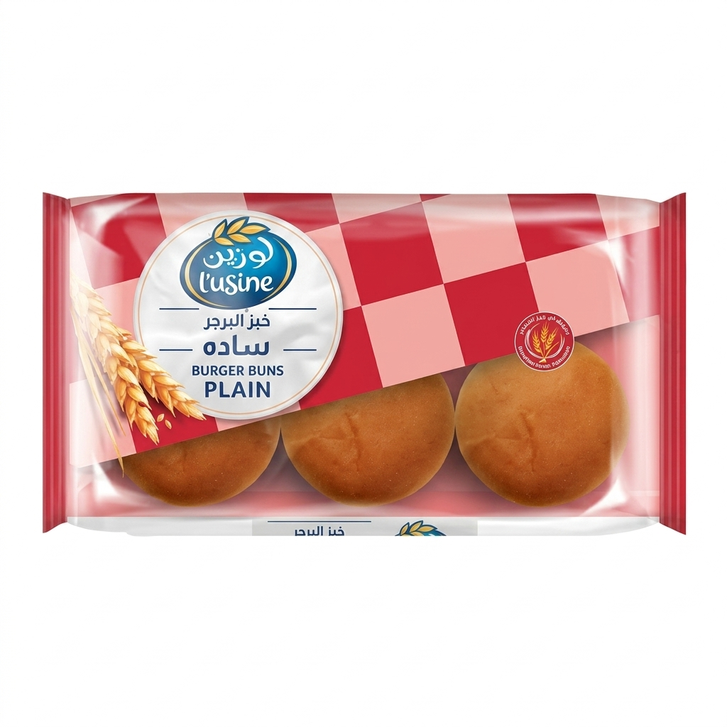 خبز برجر لوزين سادة