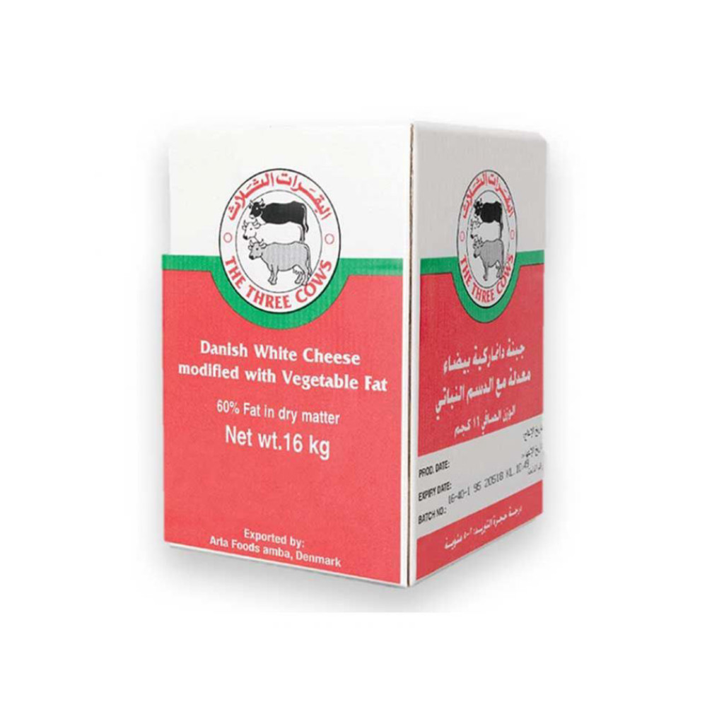 جبنة بيضاء البقرات الثلاث 16 كجم -المنجم