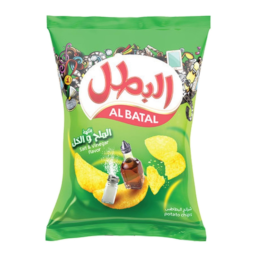 البطل بطاطس ملح وخل 110جم