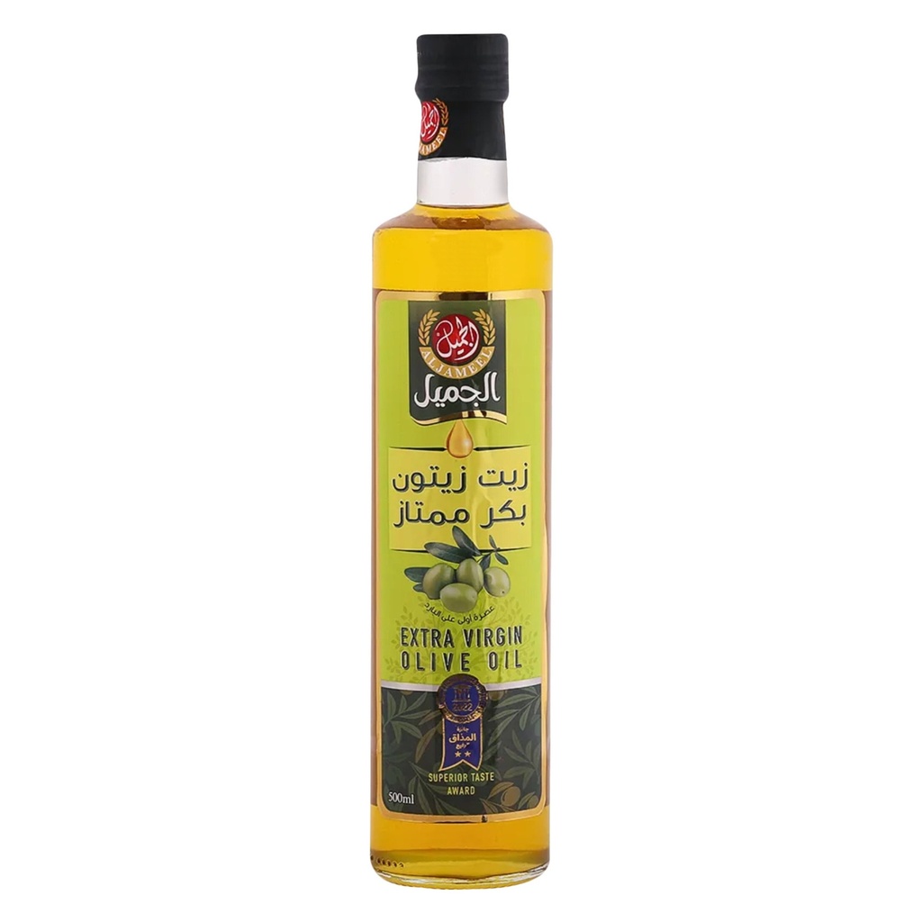 زيت زيتون بكر ممتاز الجميل زجاج 500مل