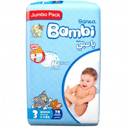 حفاض سانيتا بامبي وسط م 3  ع 10
