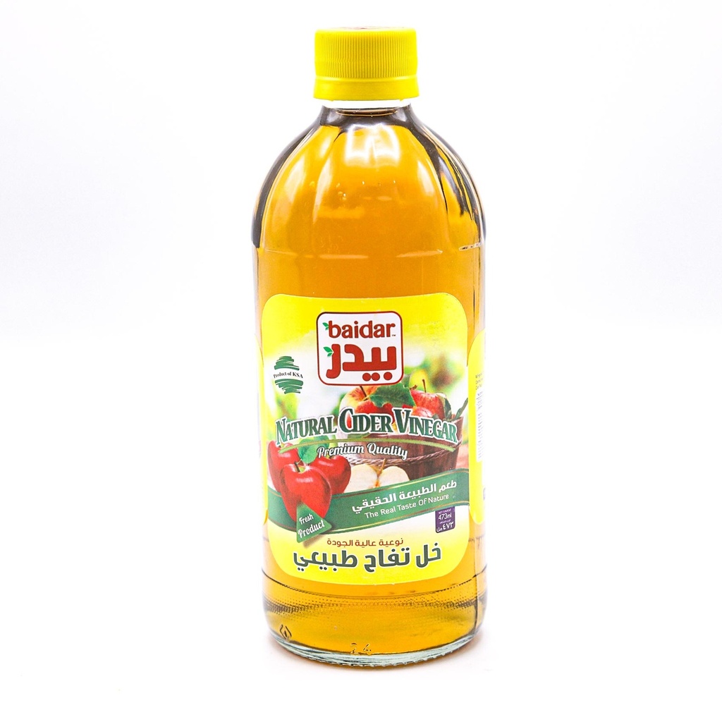 بيدر خل تفاح طبيعي زجاج 473  مل