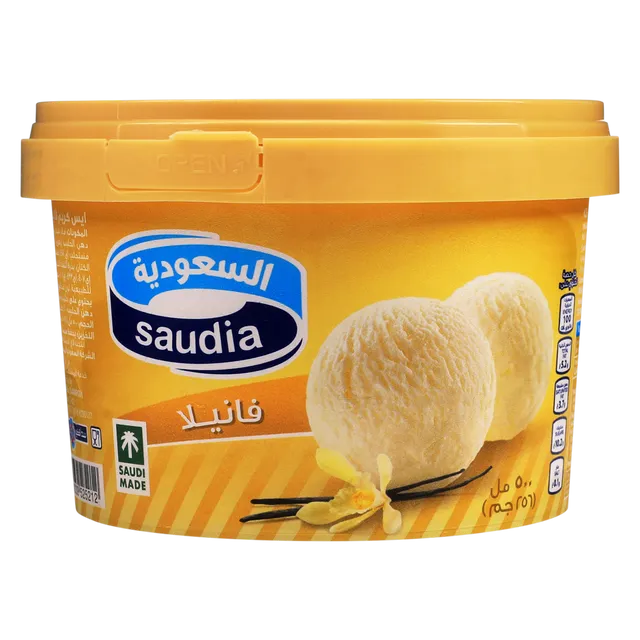 ايس كريم السعوديه فانيلا سطل 12*500  مل