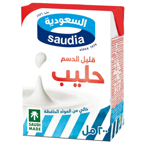 حليب السعودية قليل الدسم 200مل
