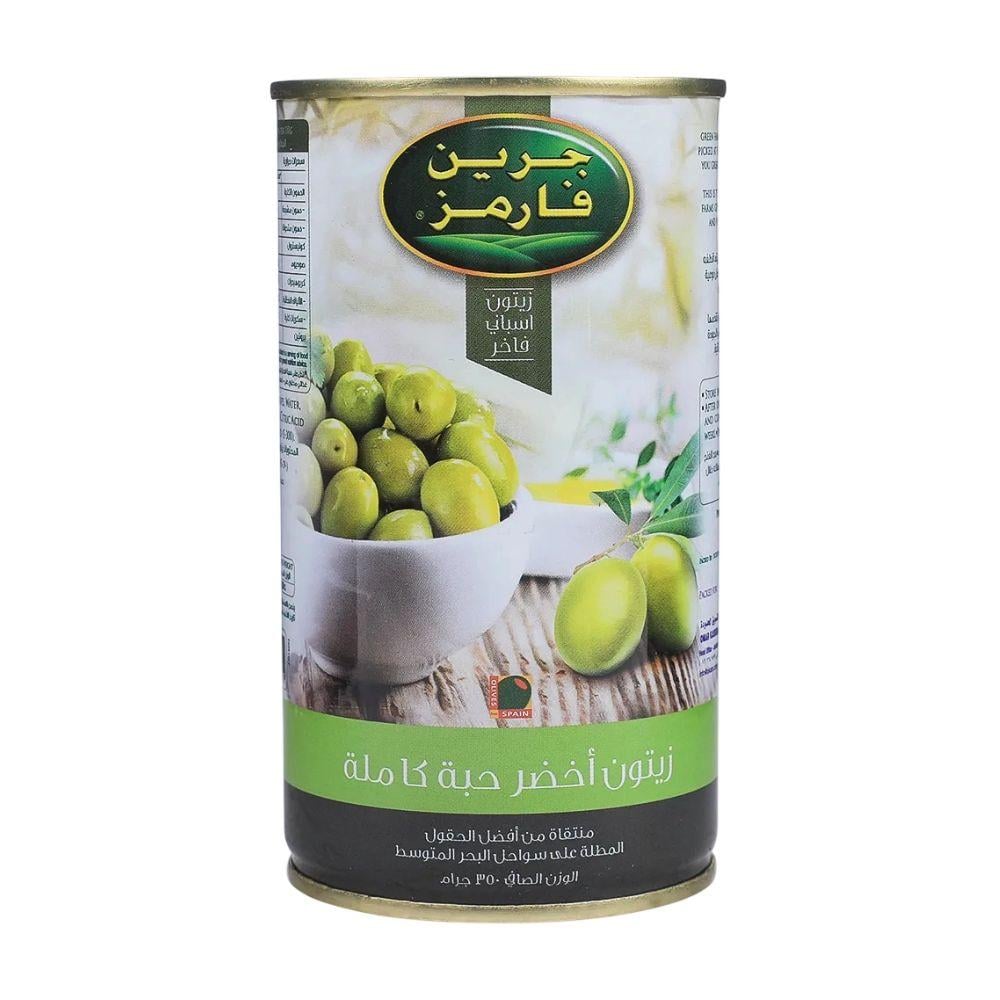 جرين فارمز زيتون اخضر حبة كاملة 350جم