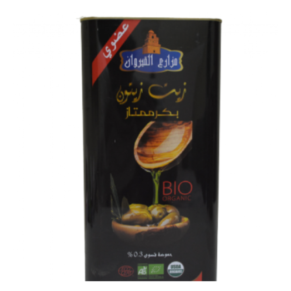 زيت زيتون عضوي القيروان 4  لتر