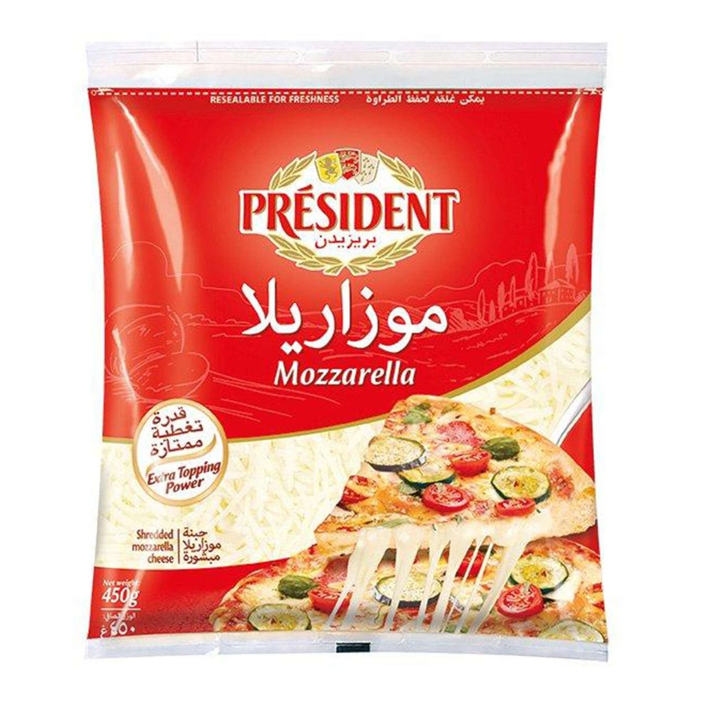 جبن موزاريلا مبشور بريزيدن 450 المنجم