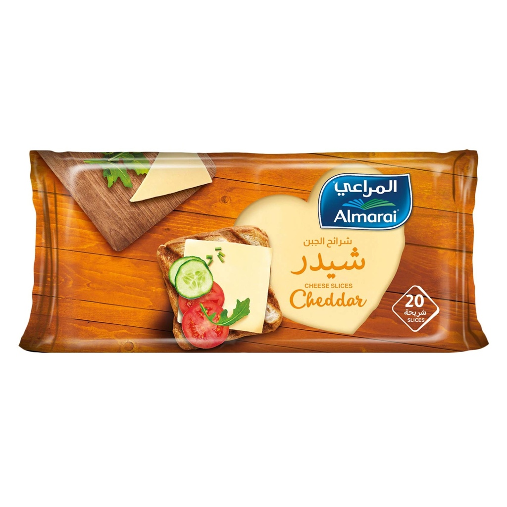 شرائح جبن الشيدر 400  جم المراعي
