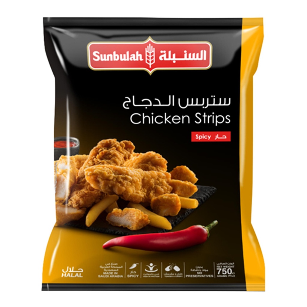ستريبس الدجاج الحارة 750جم