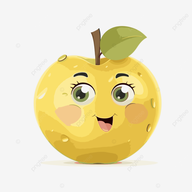 تفاح اصفر كرتون