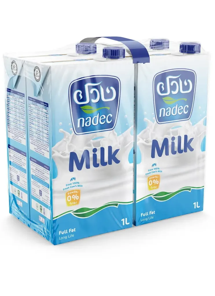 حليب نادك طويل الاجل كامل دسم 1 لتر*4