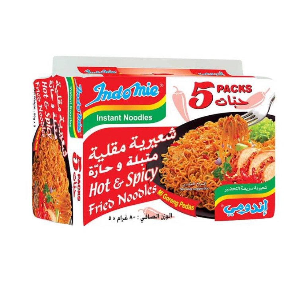 اندومي مقلية متبلة وحارة 85 جم *5