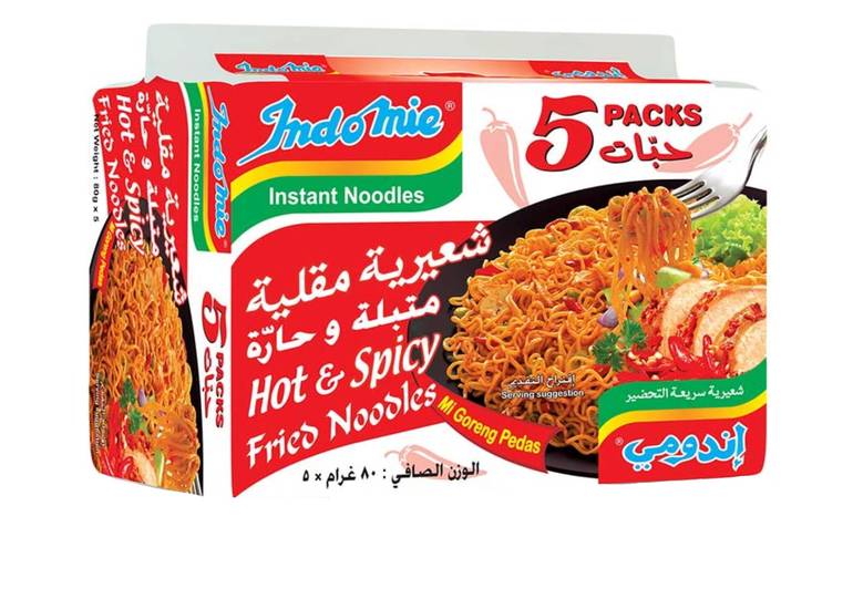 اندومي مقلية متبلة وحارة 85 جم *5
