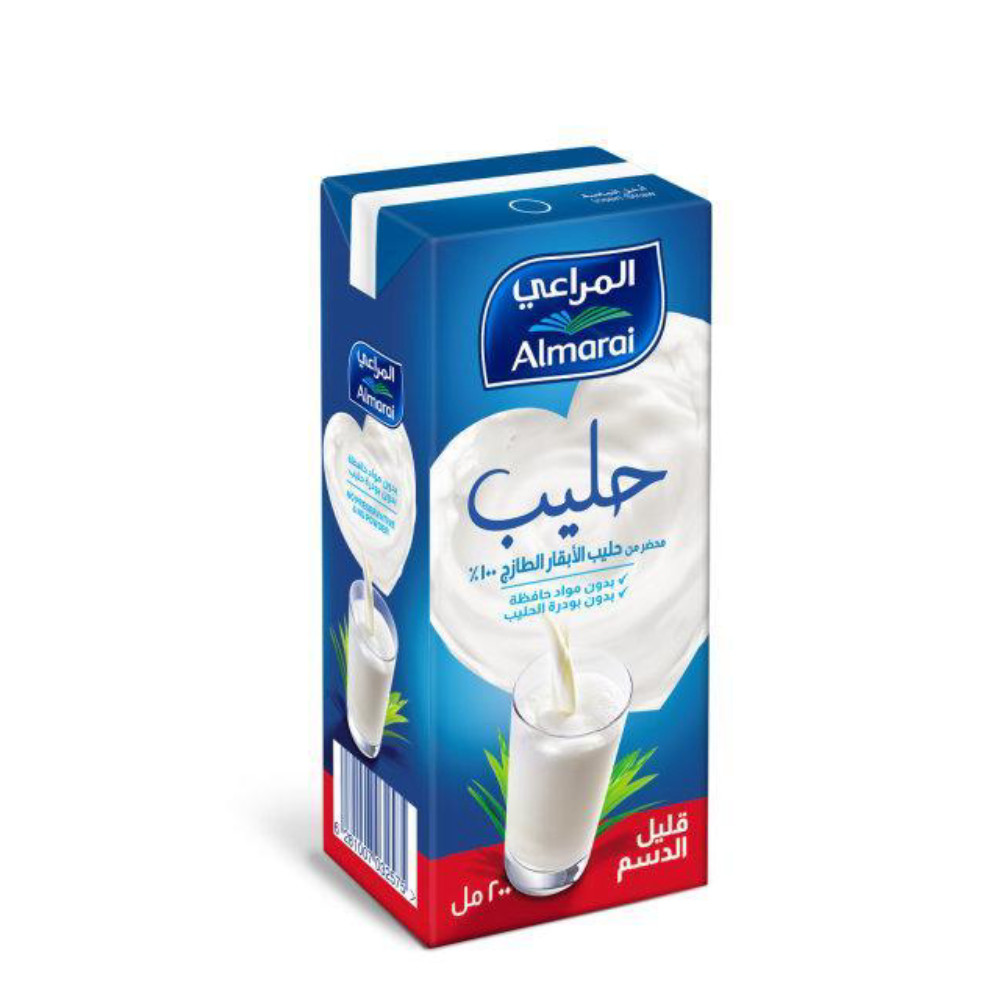 حليب طويل الاجل قليل الدسم 1  لتر الصافي