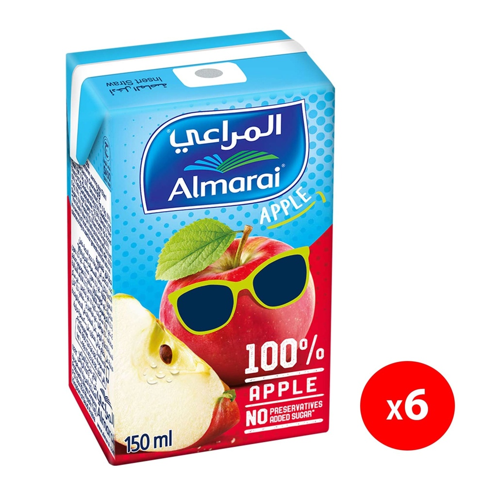 نكتار تفاح المراعي 140مل*6