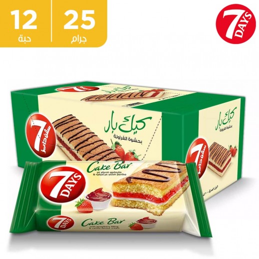 كيك بارفراولة غير مغطي 20  جم*12