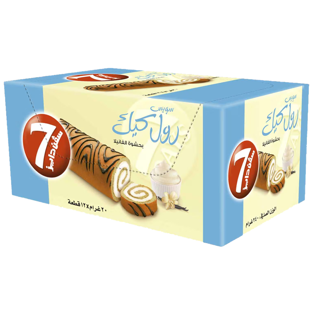 سويس رول فانيلا سفن دايز 20جم*12