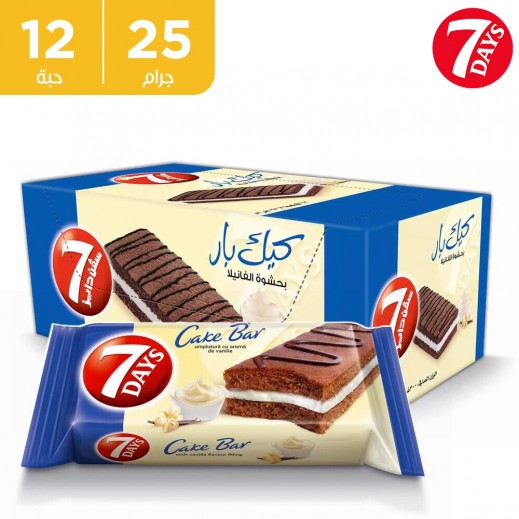 كيك بار فانيلا غير مغطي 20  جم*12