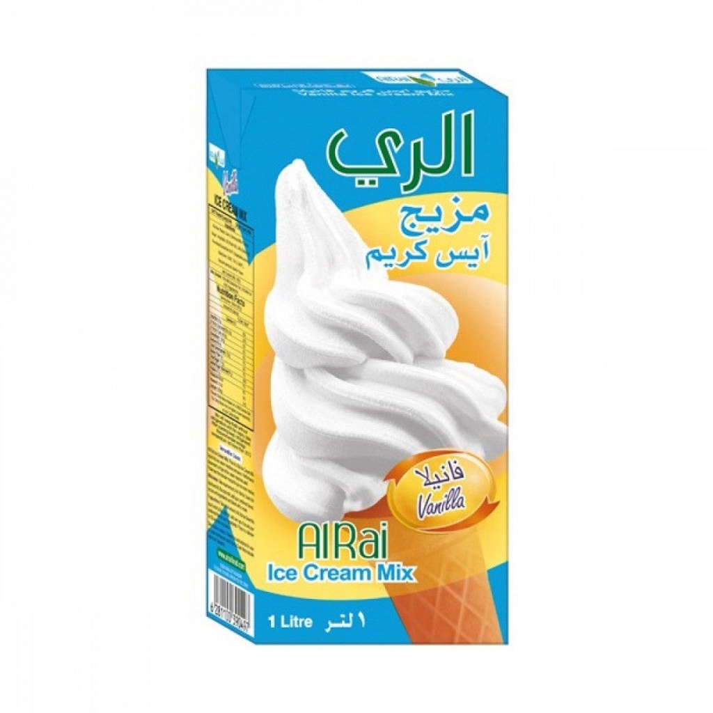 الري خليط ايس كريم فانيلا بيضاء 1 لتر